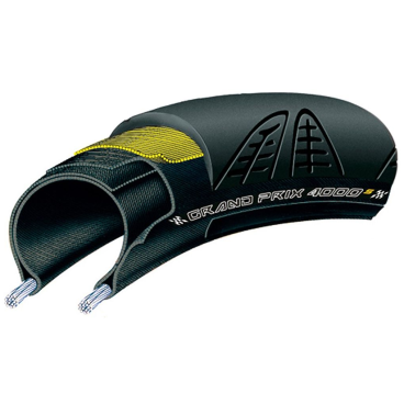 Велосипедная покрышка Continental Grand Prix 4000 S II, 650 x 23C, чёрная, борт-кевлар, 100935