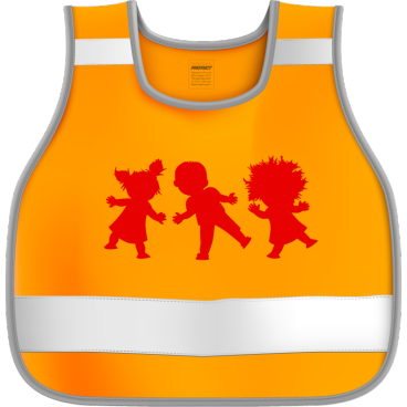 Фото Веложилет сигнальный детский, 7-12 лет, р-р 30-34, рост 122-146, дети, оранжевый флуоресцентный, COVA™