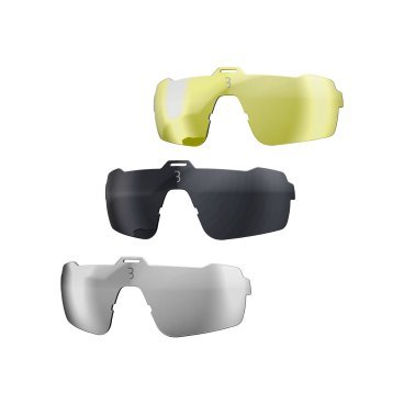 Очки велосипедные BBB 2019 sunglasses Commander, PC Smoke MLC blue lens PC clear and PC yellow extra lenses, BSG-61