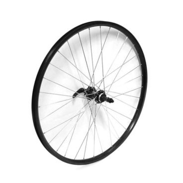 Фото Колесо велосипедное TRIX 26", алюминий, двойной задний обод, алюминиевая скоростная втулка, D-23(26)black
