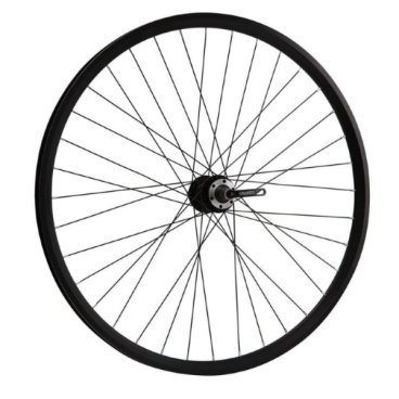 Колесо велосипедное TRIX, 26", алюминий, двойной передний обод, алюминиевая втулка Novatec, GJ-AL-023 26"black