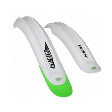 Крылья Simpla KIDO SDL 20'', для детских велосипедов, белые с зеленым наконечником, S20.2WG