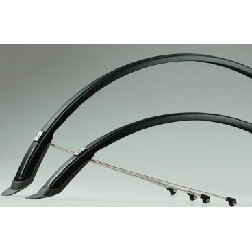 Крылья SIMPLA UBIQUIT SDL, для велосипедов 28”, 45 мм, черные с титановым наконечником, S26.3