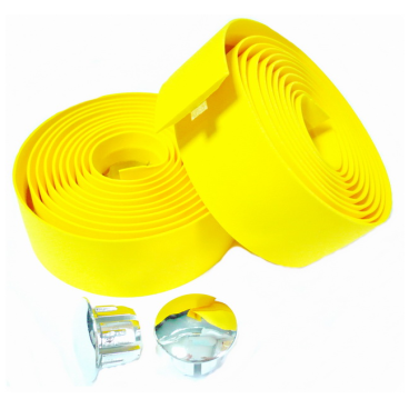 Обмотка велоруля VELO, в индивидуальной упаковке, желтая, 410806