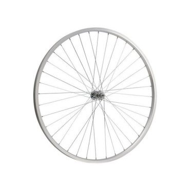 Фото Колесо велосипедное переднее REMERX 26”, обод одинарный, алюминий, 36 спиц, серебро, RWF26s36