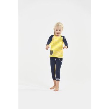 Футболка детская DIDRIKSONS SURF KIDS UV TOP, жёлтая полоска, 502471