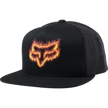 Бейсболка Fox Flame Head Snapback Hat Black/Orange, 2020, 23683-016-OS