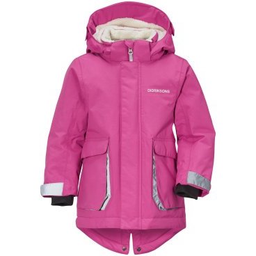 Куртка детская Didriksons INDRE KIDS PARKA, неоновый розовый, 502680