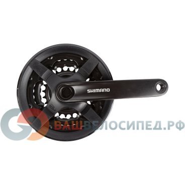Система шатунов велосипедная Shimano TOURNEY FC-TY301, 175 мм, 42/34/24, черный, с защитой, AFCTY301E244CL, 2-4077