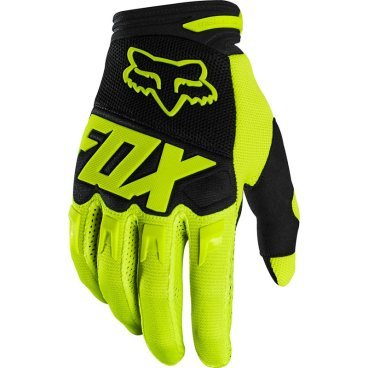 Велоперчатки подростковые Fox Dirtpaw Race Youth Glove Flow Yellow, 2020, 23959-130-YXS