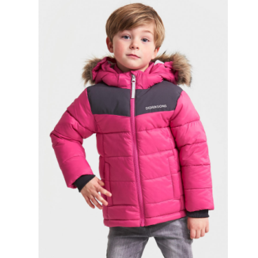 Куртка детская Didriksons DIGORY KIDS PUFF JKT, неоновый розовый, 502651