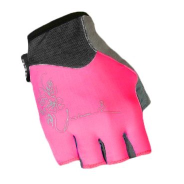 Фото Велоперчатки Polednik CHLORIS, эластичный верх, замшевая ладонь с гелем, розовый, POL_CHLORIS_XS_PIN