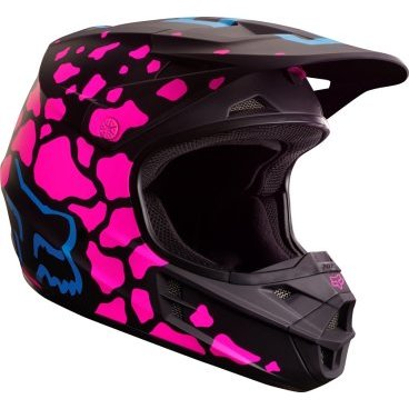Велошлем Fox V1 Grav Helmet, Black/Pink, 17355-285