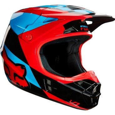 Велошлем Fox V1 Mako Helmet, Blue/Red, 16003-149