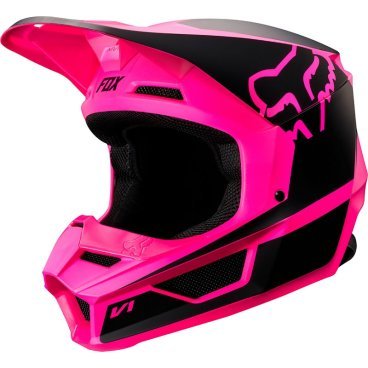 Велошлем Fox V1 Przm Helmet, Black/Pink, 21773-285