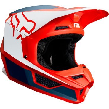 Велошлем Fox V1 Przm Helmet, Navy/Red, 21773-248