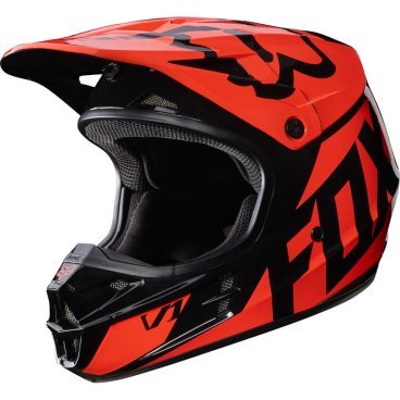 Фото Велошлем Fox MX V1 Race Helmet, Orange, 2018, 17344-009