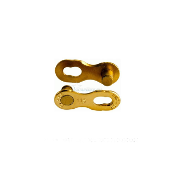 Велозамок цепи ELVEDES Sigma,  подходит для всех 11 скоростных цепей, 2 замка, Цвет:золотой, SCL-18 Ti-Gold