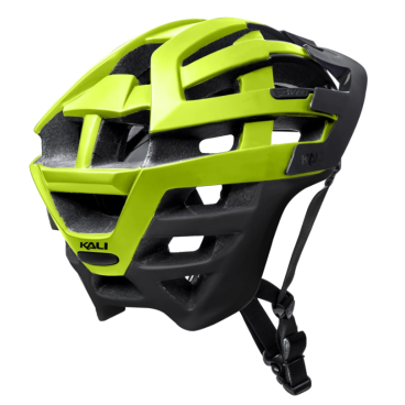 Шлем велосипедный KALI INTERCEPTOR ENDURO/MTB, LDL, NF, CF, SV, 24 отверстия, неон-черный матовый, 02-21317137