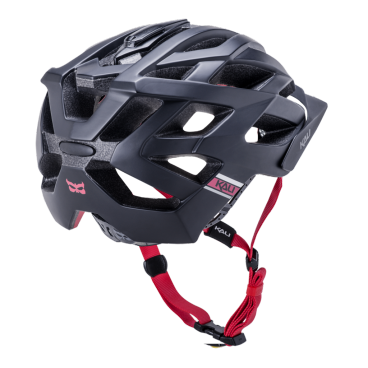 Шлем велосипедный KALI LUNATI ENDURO/MTB, CF, 25 отверстий, с креплением для камеры, MatBlk/Red, 02-21120137