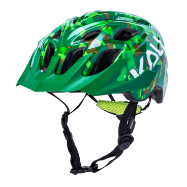 Шлем велосипедный подростковый KALI CHAKRA YOUTH, KIDS, CF, 21 отверстий, Pixel Grn