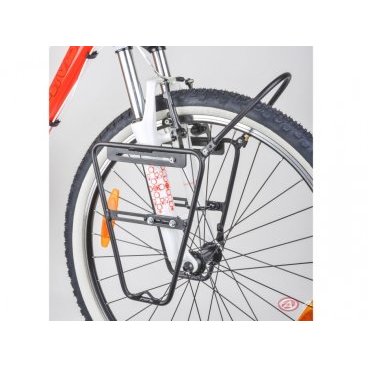 Багажник велосипедный AUTNOR, передний, алюминий, 26-29", на вилку, для боковых сумок, черный, 8-15201301