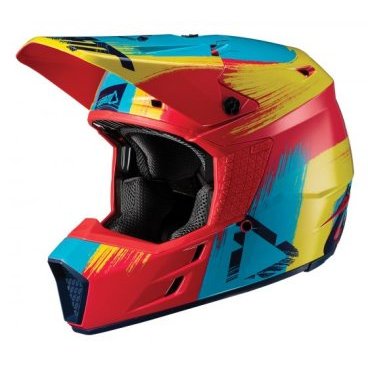 Велошлем Leatt GPX 3.5 Helmet, Red/Lime, 1019102192