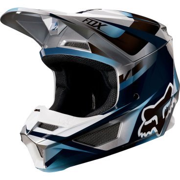 Велошлем подростковый Fox V1 Motif Youth Helmet, Blue/Grey, 21784-024