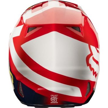 Велошлем Fox V2 Preme Helmet, Navy/Red, 2018, 19528-248