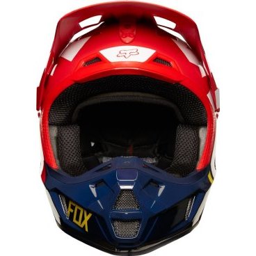 Велошлем Fox V2 Preme Helmet, Navy/Red, 2018, 19528-248