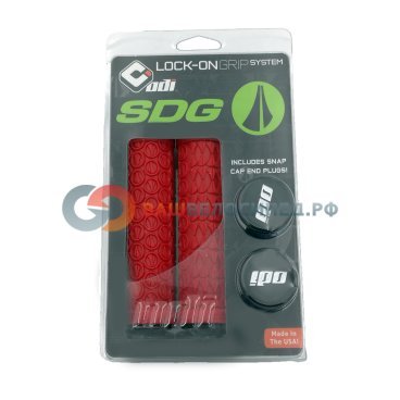 Грипсы велосипедные SDG/ODI Lock-On Grip Bright, кретон, красные, D30SDBR-B