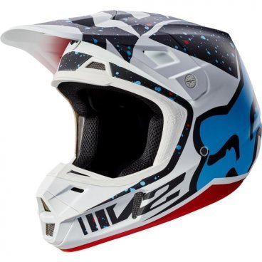 Велошлем Fox V2 Nirv Helmet, Red/White, 17372-054