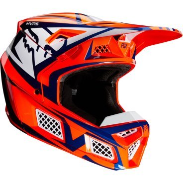 Велошлем Fox V3 Idol Helmet, Orange/Blue, 2020, 24562-592