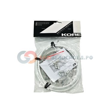 Набор рубашек и тросиков тормоза Kore Compressionless Brake Cable, 3m/5 мм, белый, KBCKP05300SSWAT