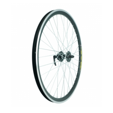Колесо велосипедное TBS, 26", переднее, обод двойной, втулка алюминий, под дисковый тормоз, 6 отверстий, с QR, ZVO20606