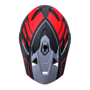 Шлем Full Face DH/BMX KALI Zoka, 6 отверстий, Mat Blk/Red/Gry (черный-красный-серый), ABS, 02-10620125
