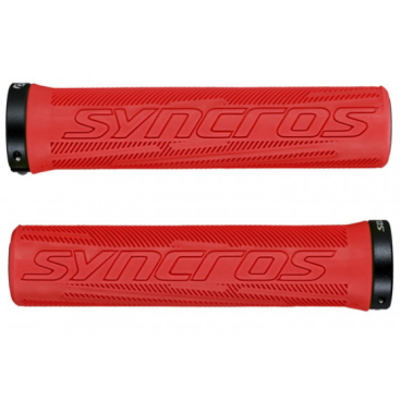 Грипсы велосипедные Syncros Pro, Lock-On, резиновые, rally red, 250574-5849