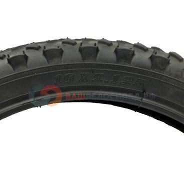 Покрышка велосипедная ALHONGA 16"x1,95"/2,125", стальной корд, черная