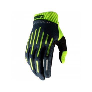 Велоперчатки 100% Ridefit Glove Fluo Yellow/Charcoal 2019, 10014-322-12