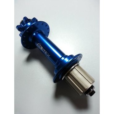 Велосипедная втулка для фэтбайка Bitex, задняя, под кассету, эксцентрик, синий, FB-MTR-M10-197Blue_ShimST
