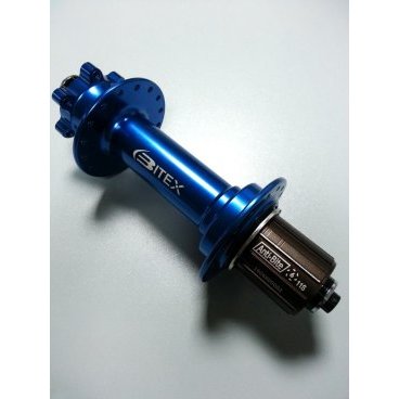 Велосипедная втулка для фэтбайка Bitex, задняя, под кассету, синий, FB-MTR-M10-197Blue_ShimAL