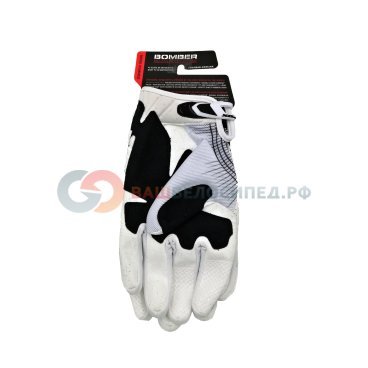 Велоперчатки Fox Bomber Glove, бело-черные, 2018, 03009-058-L