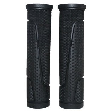 Грипсы велосипедные Vinca резиновые, с заглушками, 130 мм, индивидуальная упаковка Vinca Sport, черные, H-G 63 black