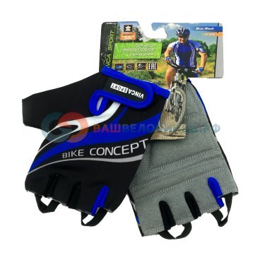 Велоперчатки Vinca sport, VG 949 black/blue