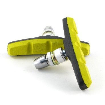 Тормозные колодки Vinca Sport, пара, чёрные с жёлтым, индивидуальная упаковка, VB 970 black/yel (70мм)