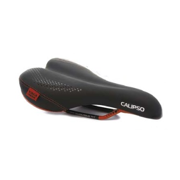 Седло велосипедное Vinca Sport, 258*160мм, с европодвесом, черное, VS 04 calypso black