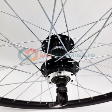 Колесо велосипедное TBS, 26", переднее, обод двойной, втулка алюминий, под дисковый тормоз, 6 отверстий, с QR, ZVO20606