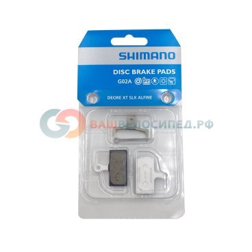 Тормозные колодки SHIMANO G02A, для дискового тормоза, пластик, пружина, шплинт, Y8LW98020