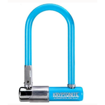 Велосипедный замок Kryptonite KryptoLok Series 2 Mini-7 w/FlexFrame-U bracket LT. U-lock, на ключ, синий, 720018002017