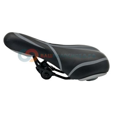Велосипедное седло Vinca Sport 270*220 мм, черное с серым, VS 18